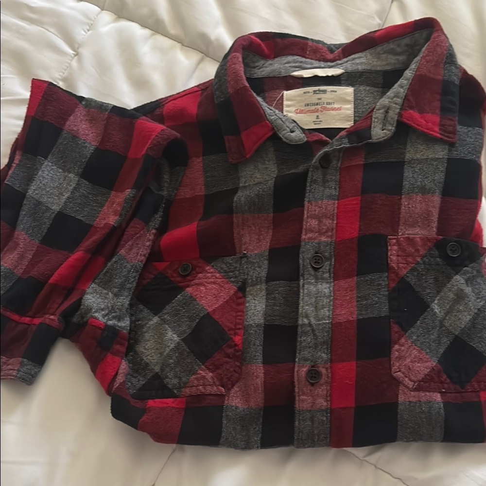 Red and Black Plaid Shirt